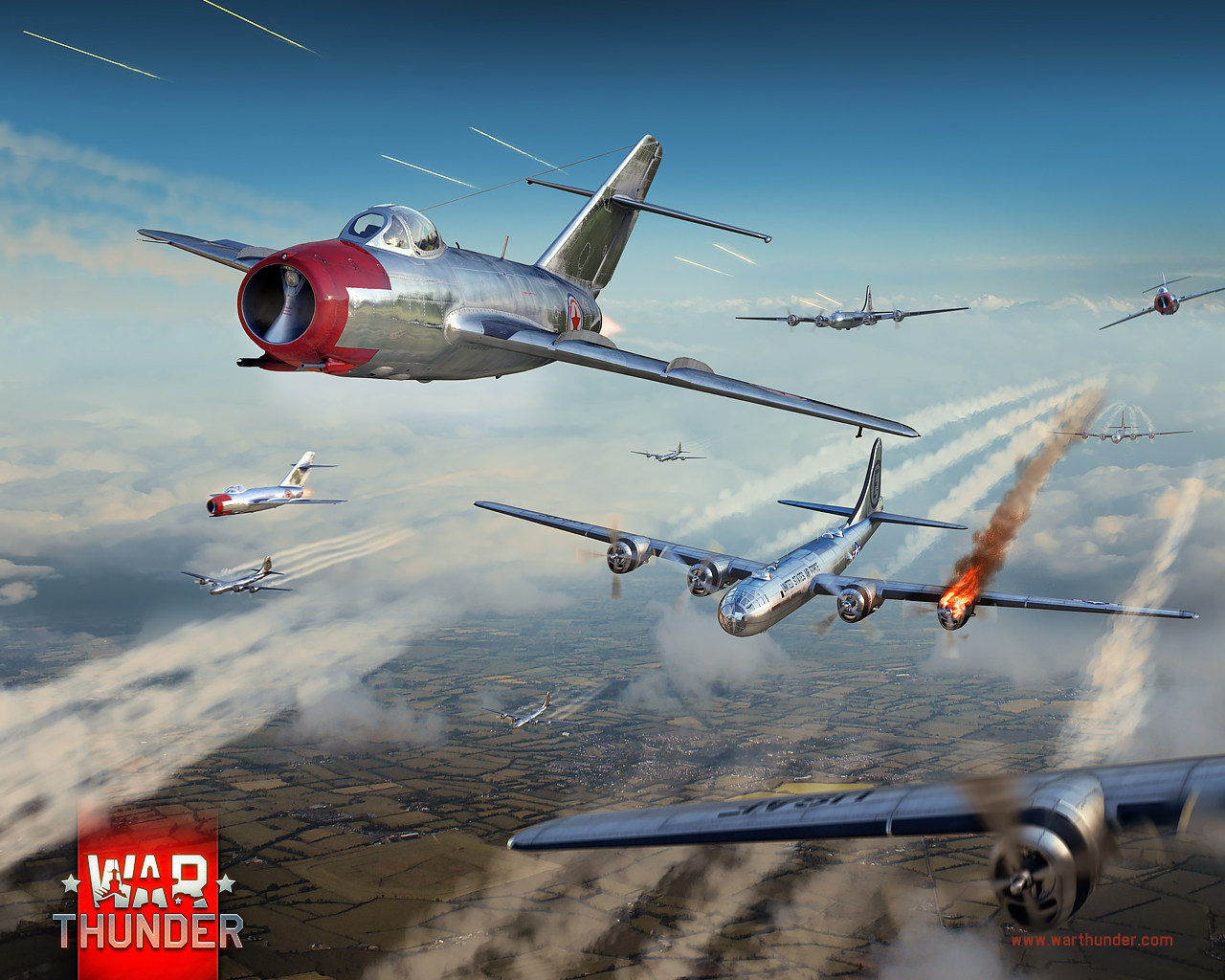12 апреля 1951. Миг 15 вар Тандер. Вар Тандер воздушные бои. Реактивные самолёты в вартандер. Самолёт миг 15 вартандер.